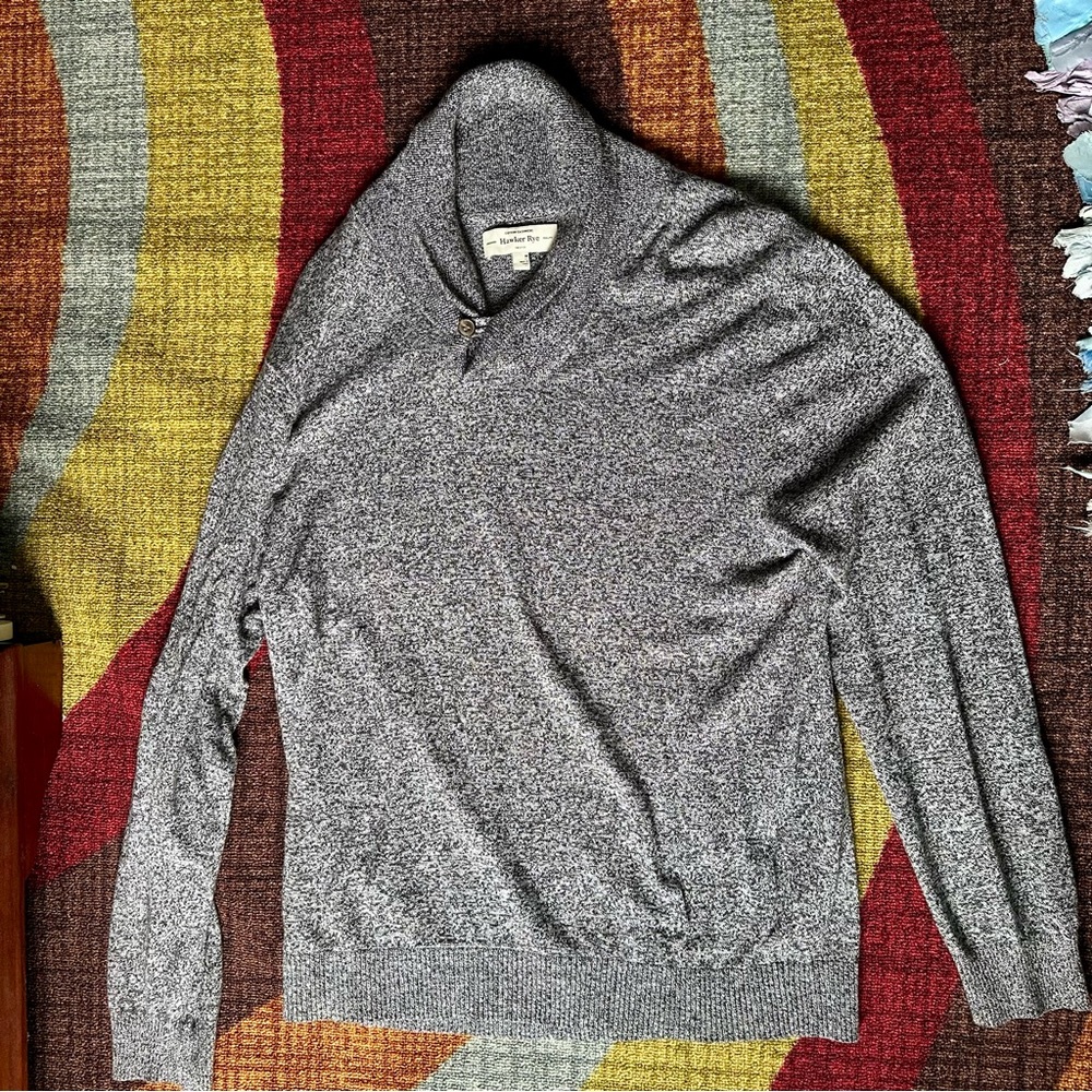 Hawker Rye - heathered gray cowl neck sweater